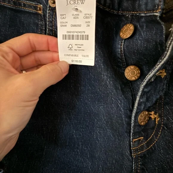 J. Crew Dark Blue Flare & Wide Leg Jeans - Picture 3 of 3